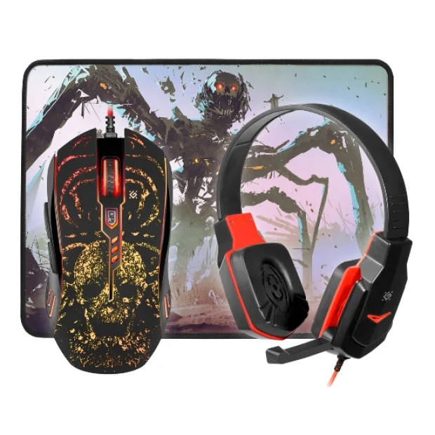 Комплект мышь с ковриком + наушники Defender Nemesida MHP-128 (52128)